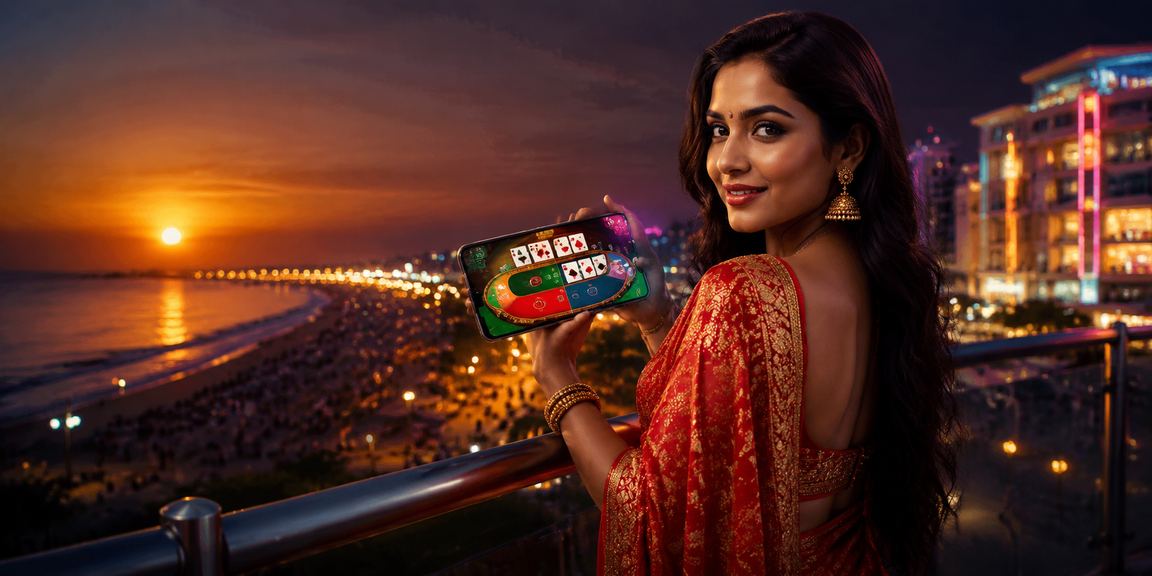 Chennai Andar Bahar game with player in saree